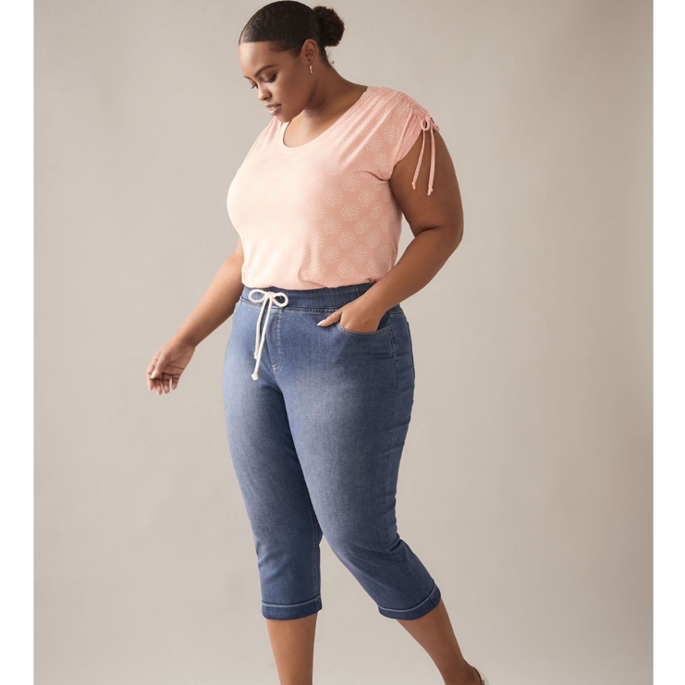 Denim Jogger Capri